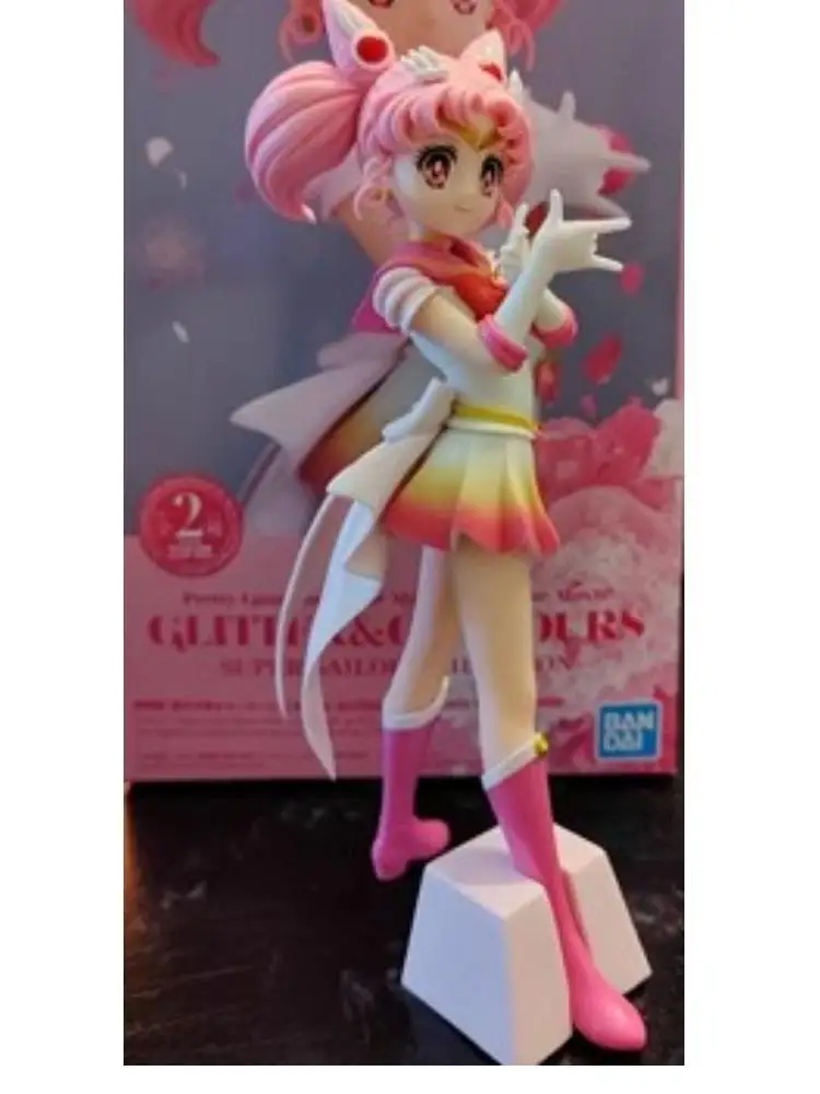 New 17cm Pretty Guardian Sailor Moon Cosmos The Movie Glitter Glamours Super Sailor Chibi Moon Pvc Action Figure Collect  Gifts