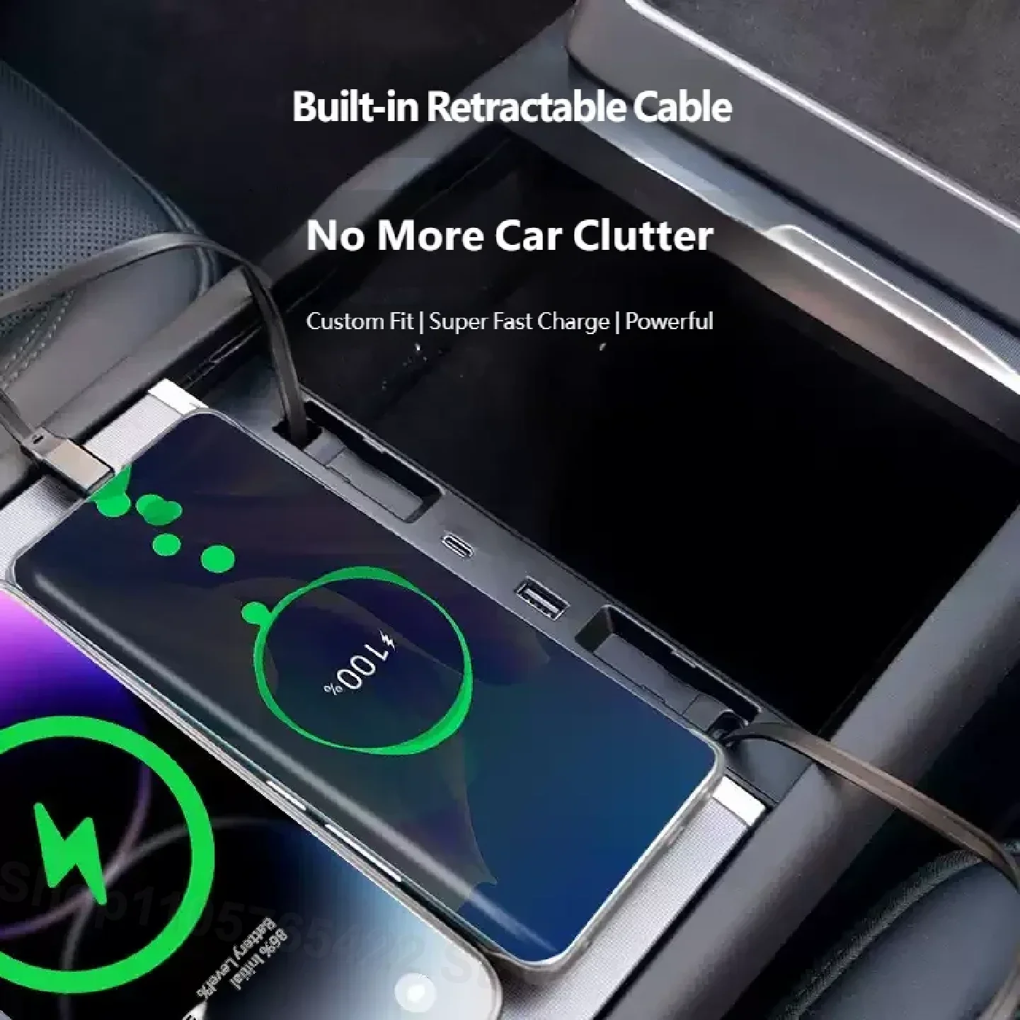 Adapt to Teslava 2025 Rejuvenation New model3Y Special Purpose Development Dock Central Control Charging Expansion USB