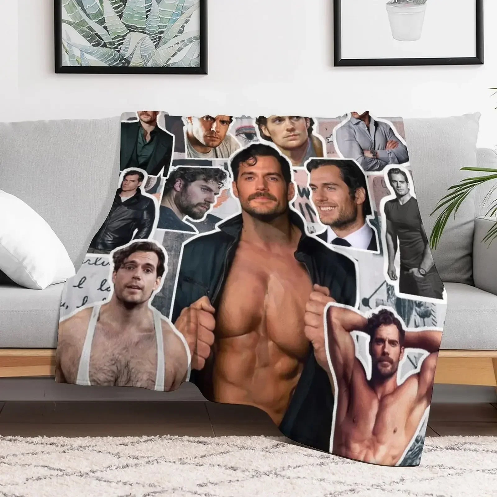 

henry cavill photo collage Throw Blanket Comforter Designers Thermals For Travel Hairy Blankets