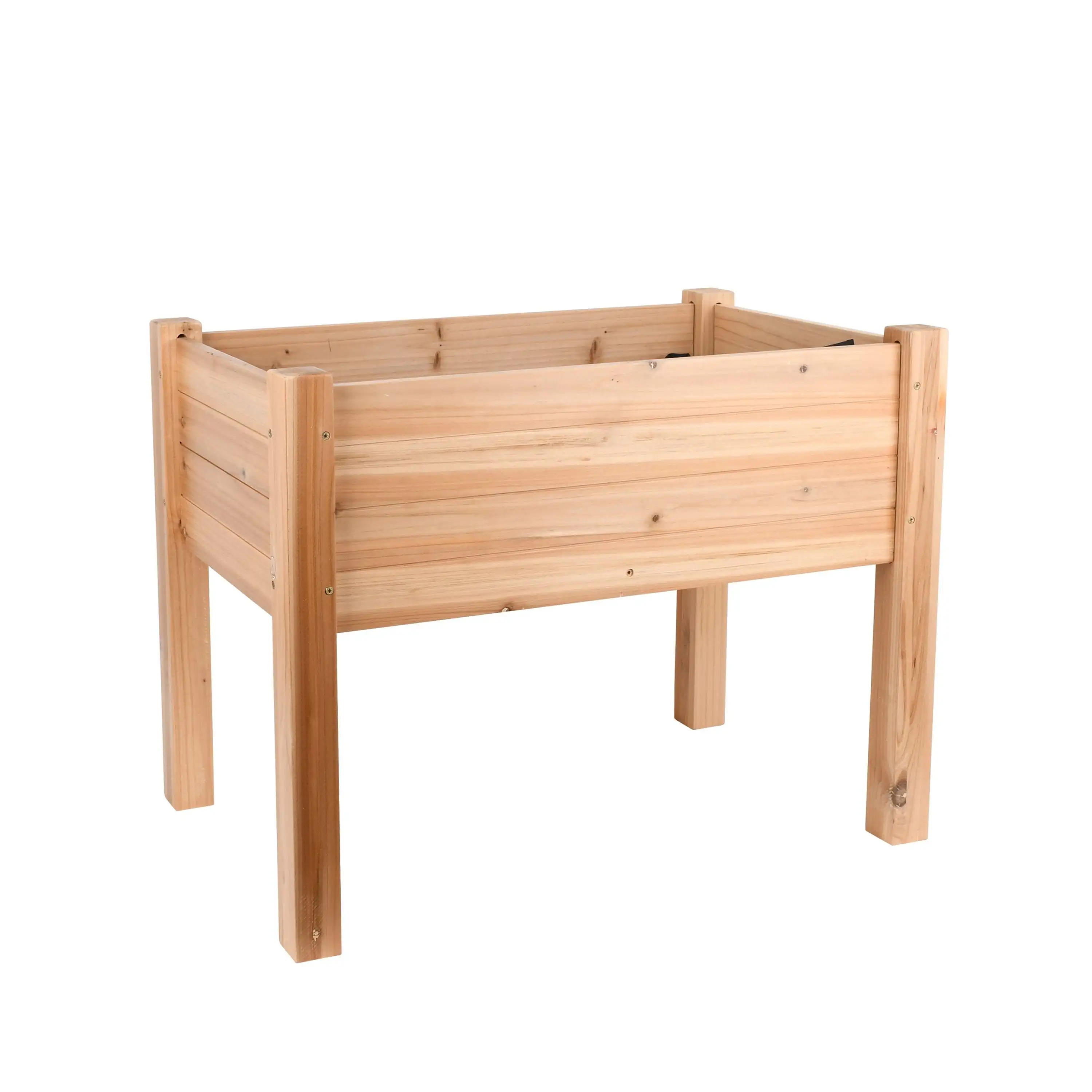 

2ft high Natural Wood Small Elevated Garden Bed Easy to assemble Natural and durable all wood construction