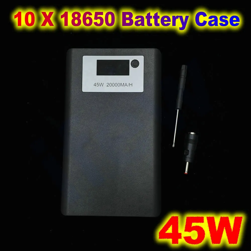 45W Empty Power Bank Case 21700 18650 Battery Housing For Powerbank Charging For Macbook Tablet PC DIY Power Station Box Shell