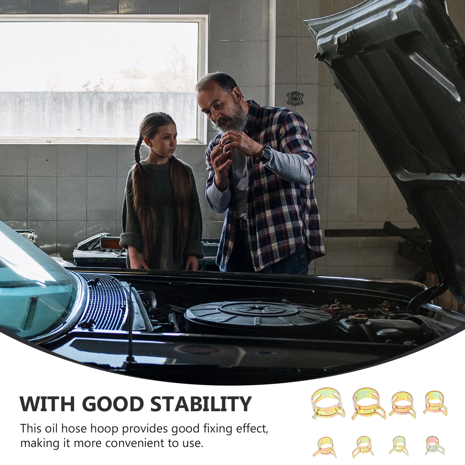 

120pcs Hose Clamp Kit Galvanized Steel 6mm 8mm 9mm 10mm 11mm 12mm 14mm 15mm 16mm 18mm 20mm 22mm Oil Fuel Tubing Hoop Clamps