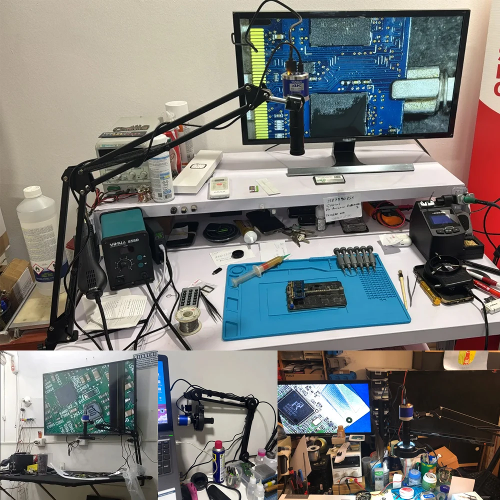 Foldable Stands & Stages For Industrial Video Microscopes PCB Quality Inspection Phone Repair Soldering, microscope support