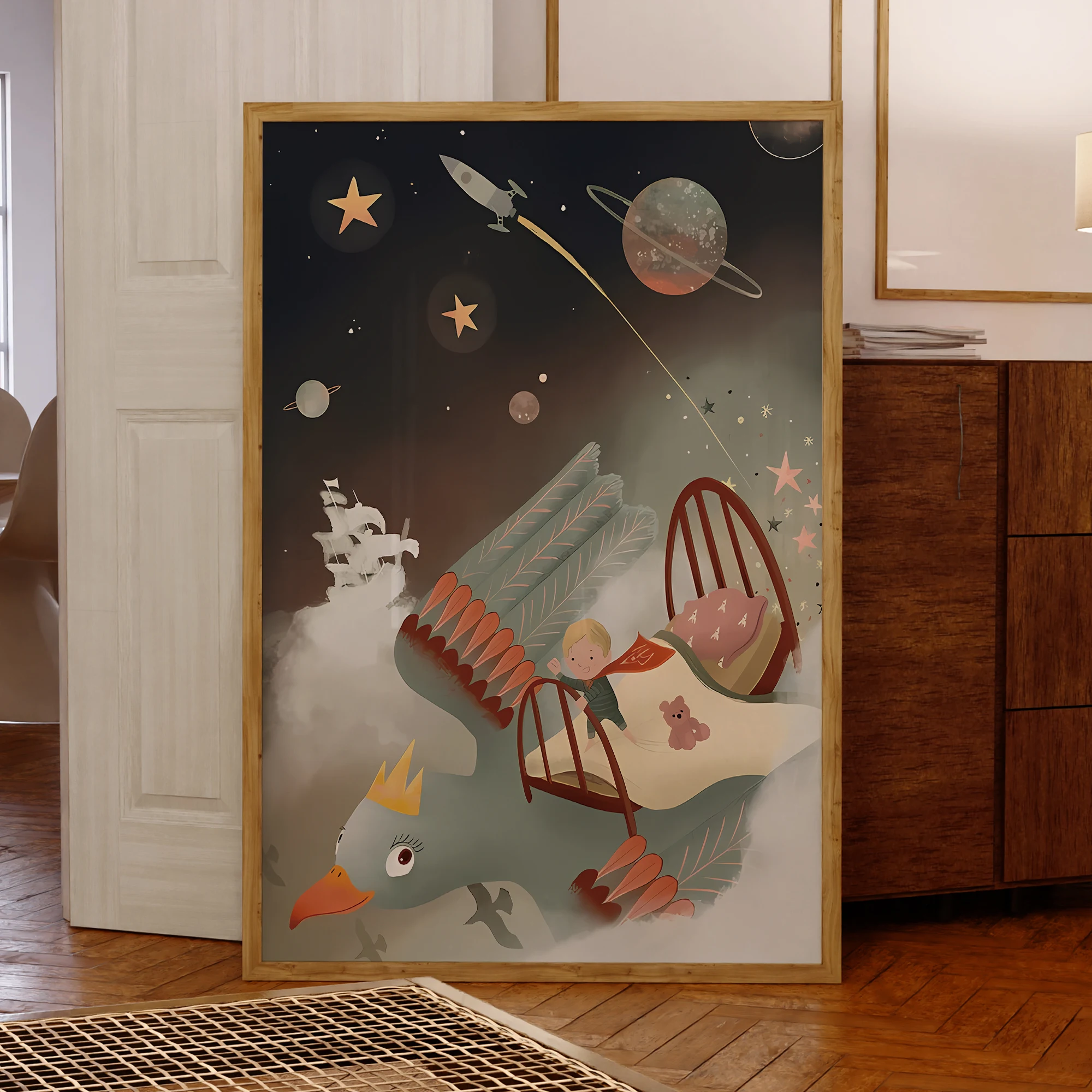 Moderne Cartoon Dreamland Wand Kunstdrucke Leinwand Malerei Poster Bild Für Wohnzimmer Kinderzimmer Wasserdichte Wohnkultur