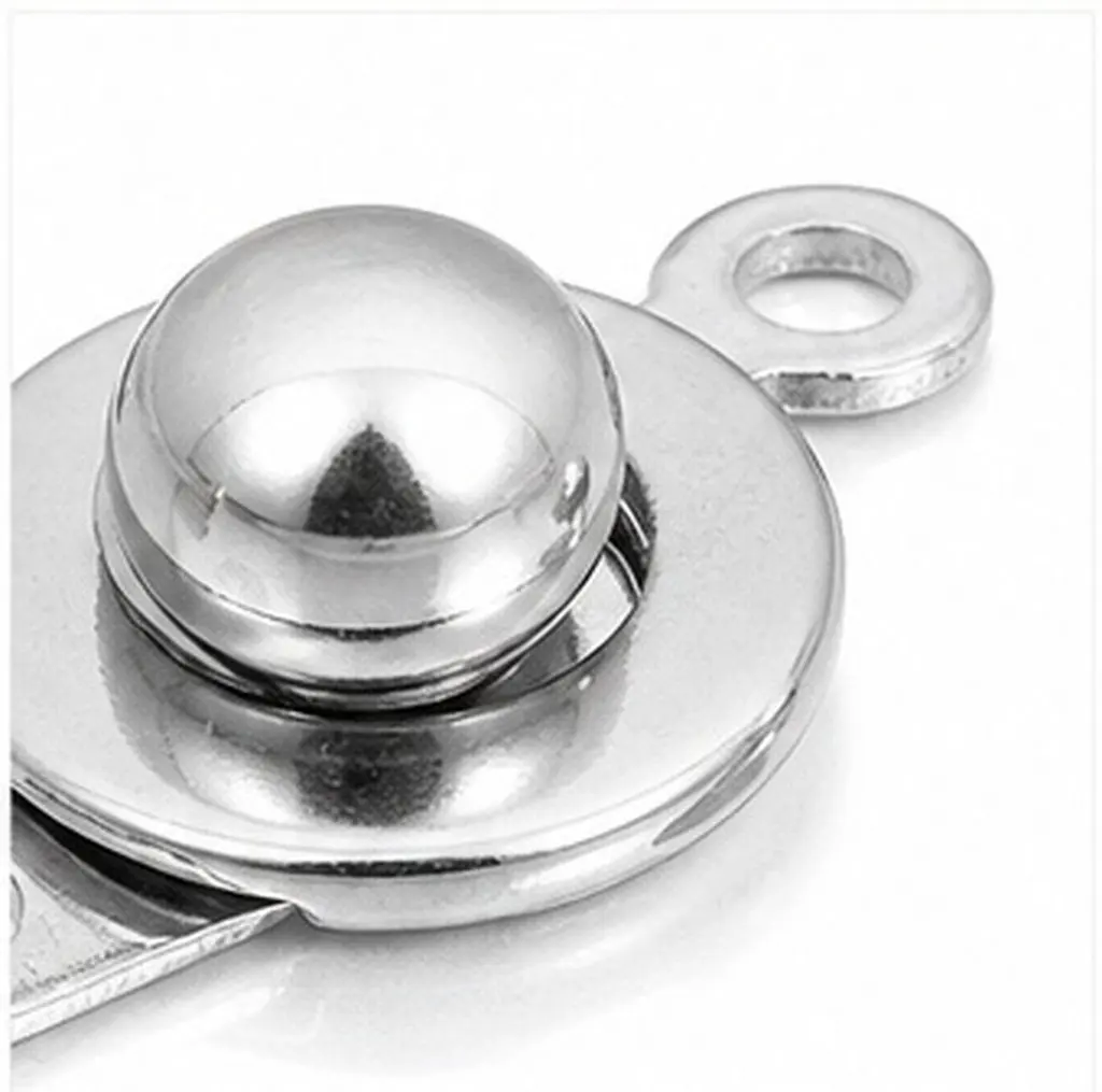 5 pcs Stainless Steel Snap Clasps Ball Socket Clasps For Jewelry Making Diy Necklace Bracelet Craft Projects Metal Fasteners