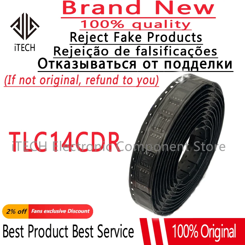 

10PCS New Original IC TLC14CDR TLC14CD TLC14C SOP-8 Wave Filter IC