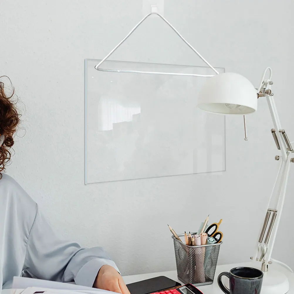 مجموعة واحدة من لوحة المذكرات الشفافة والمسح الجاف بدون إطار من الأكريليك لوح كتابة معلق للوحات الكتابة المنزلية للمكتب #6