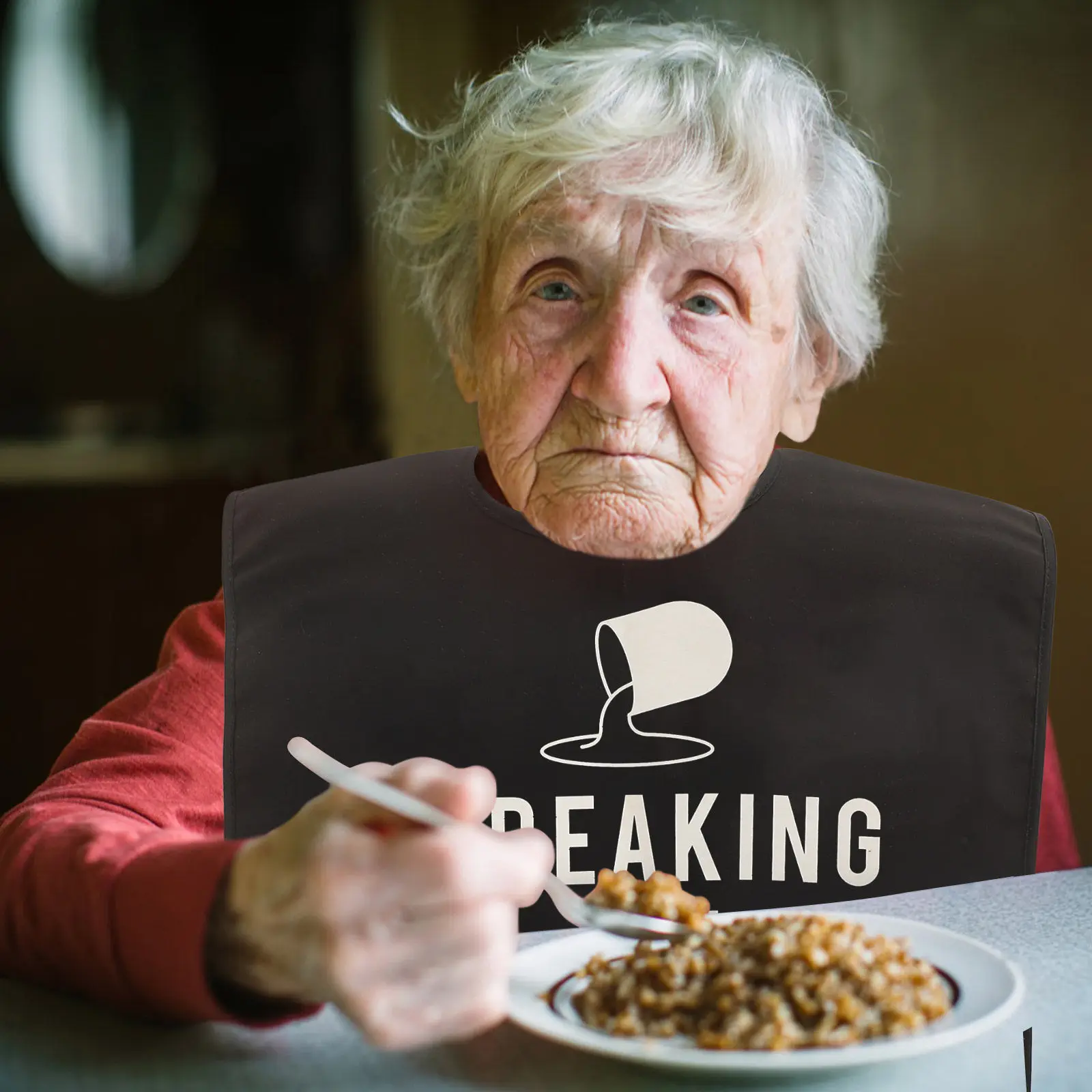 

Водонепроницаемый нагрудник для взрослых, забавный, износостойкий, защитный, для дома, для пожилых людей, с регулируемыми пуговицами и кружевным дизайном, удобный