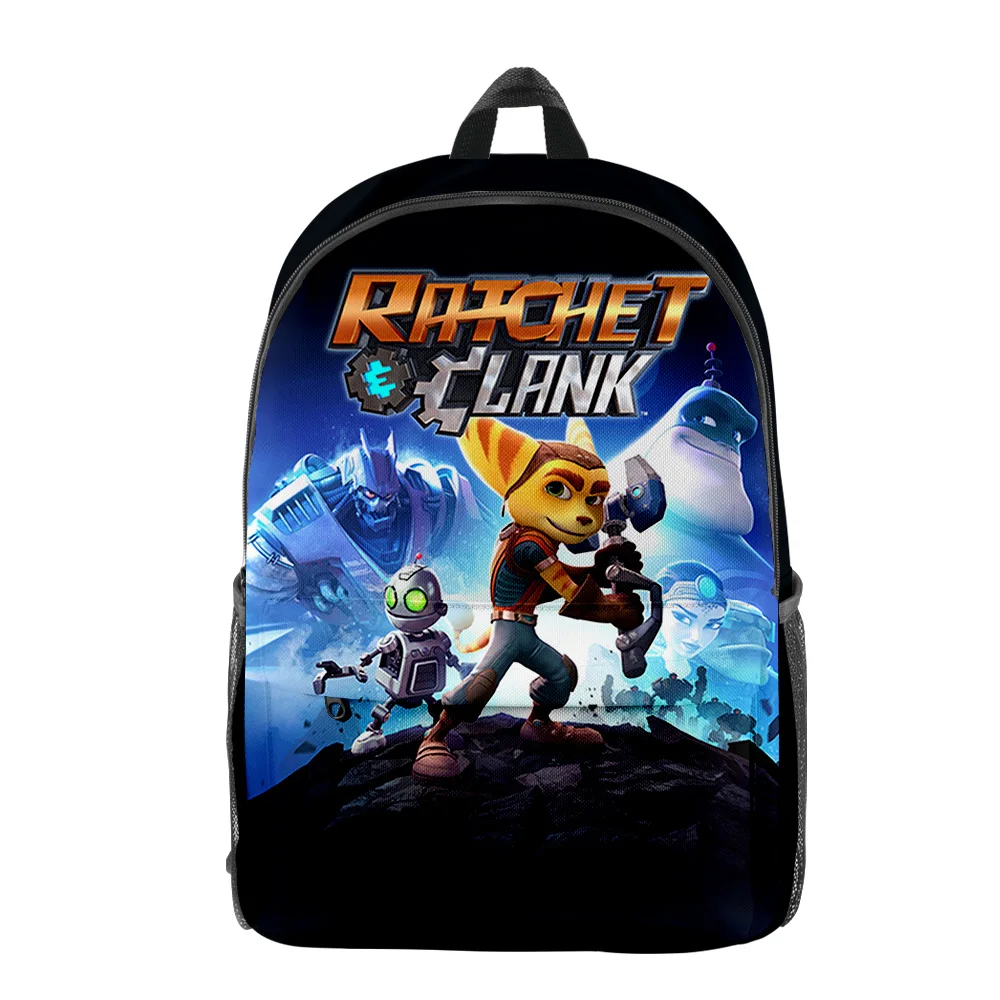 

Ratchet & Clank Game Backpack Student School Bag Unisex Daypack Zipper Traval Bag 2023 Casual Style Harajuku Bag