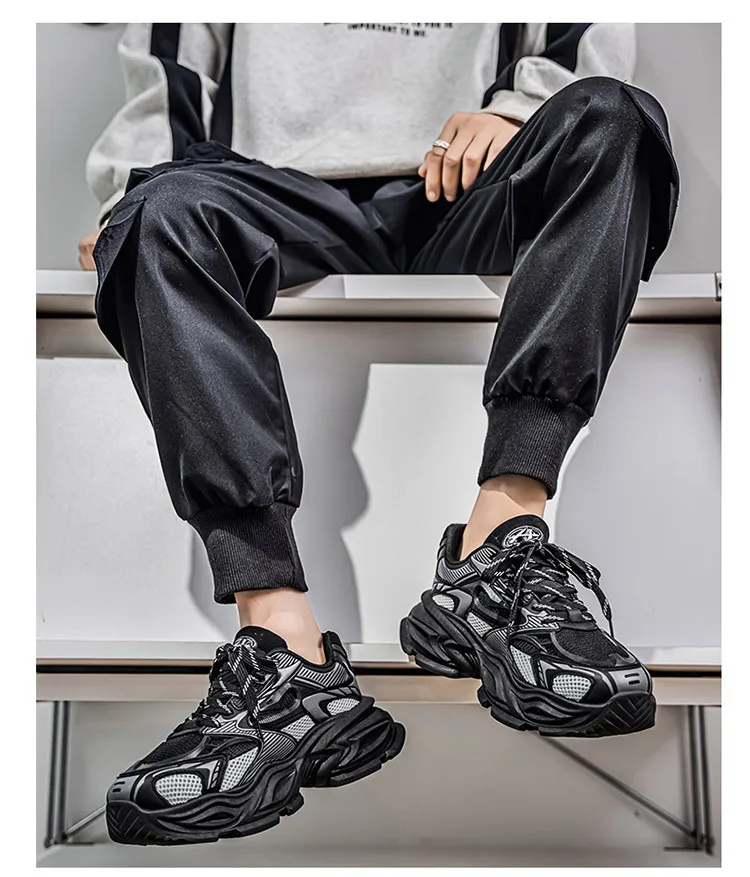 Low-Top Thick Platform Man Casual Sneaker Spring and Autumn Designer Trend Comfortable High Quality Sports Shoes for Men