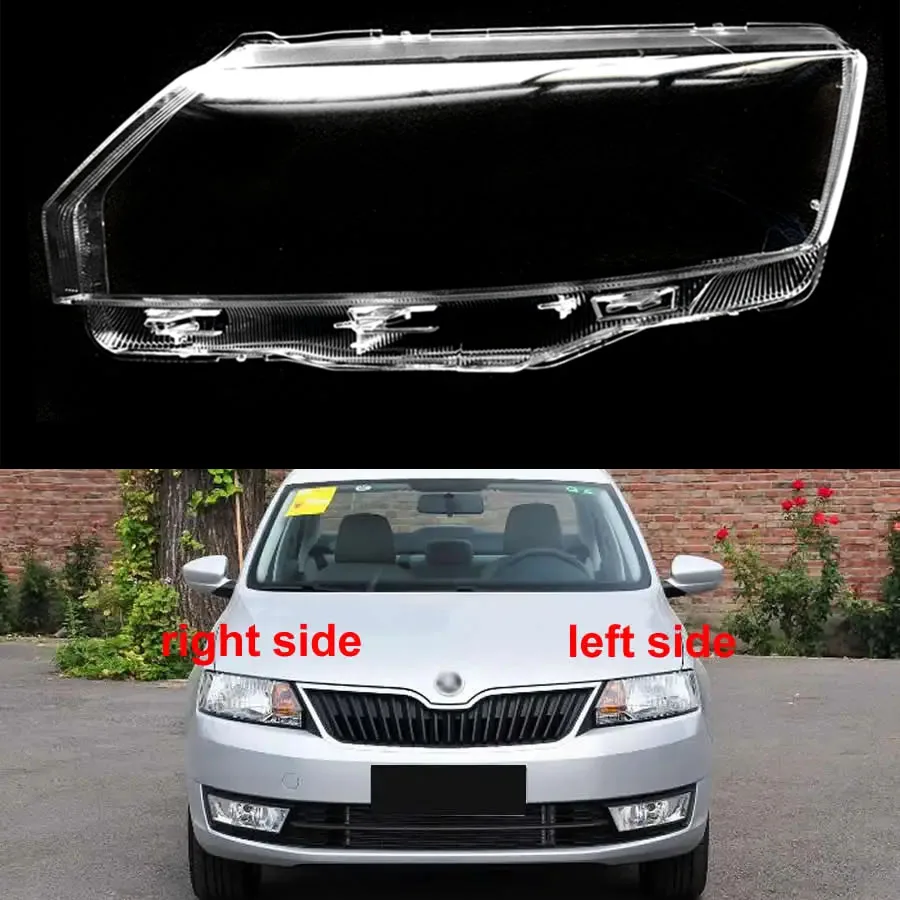 Headlight Cover Headlamp Shell Transparent Lens Plexiglass Replace For Skoda Rapid 2013 2014 2015 2016 2017