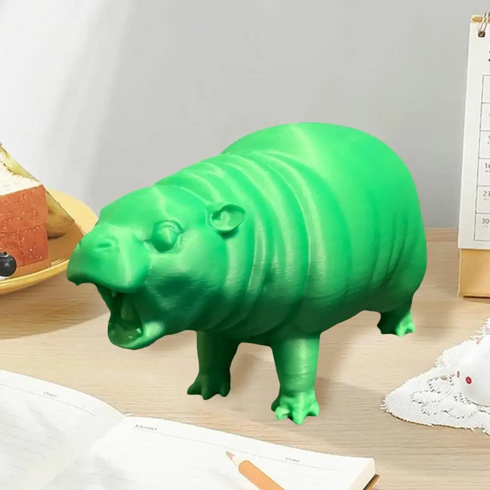 Hippopotamus Figurine Realistic Hippo Sculpture with Exquisite Details Desktop Figurine Decor for Home or Office for Hippo