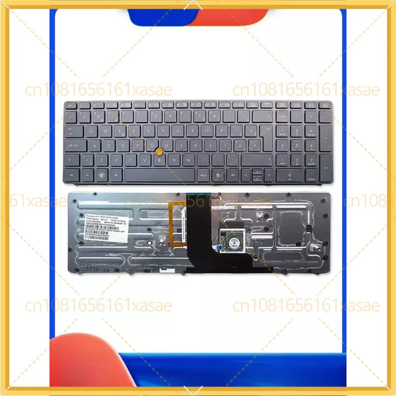 New for HP Probook 8560W 8560 8570W Laptop Keyboard With Frame Backlit US Layout