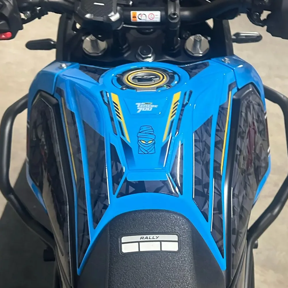 For Tenere 700 T700 2025 Tank Pad Protector Waterproof Scratch 3D Resin Sticker Kit Motorcycle Accessories