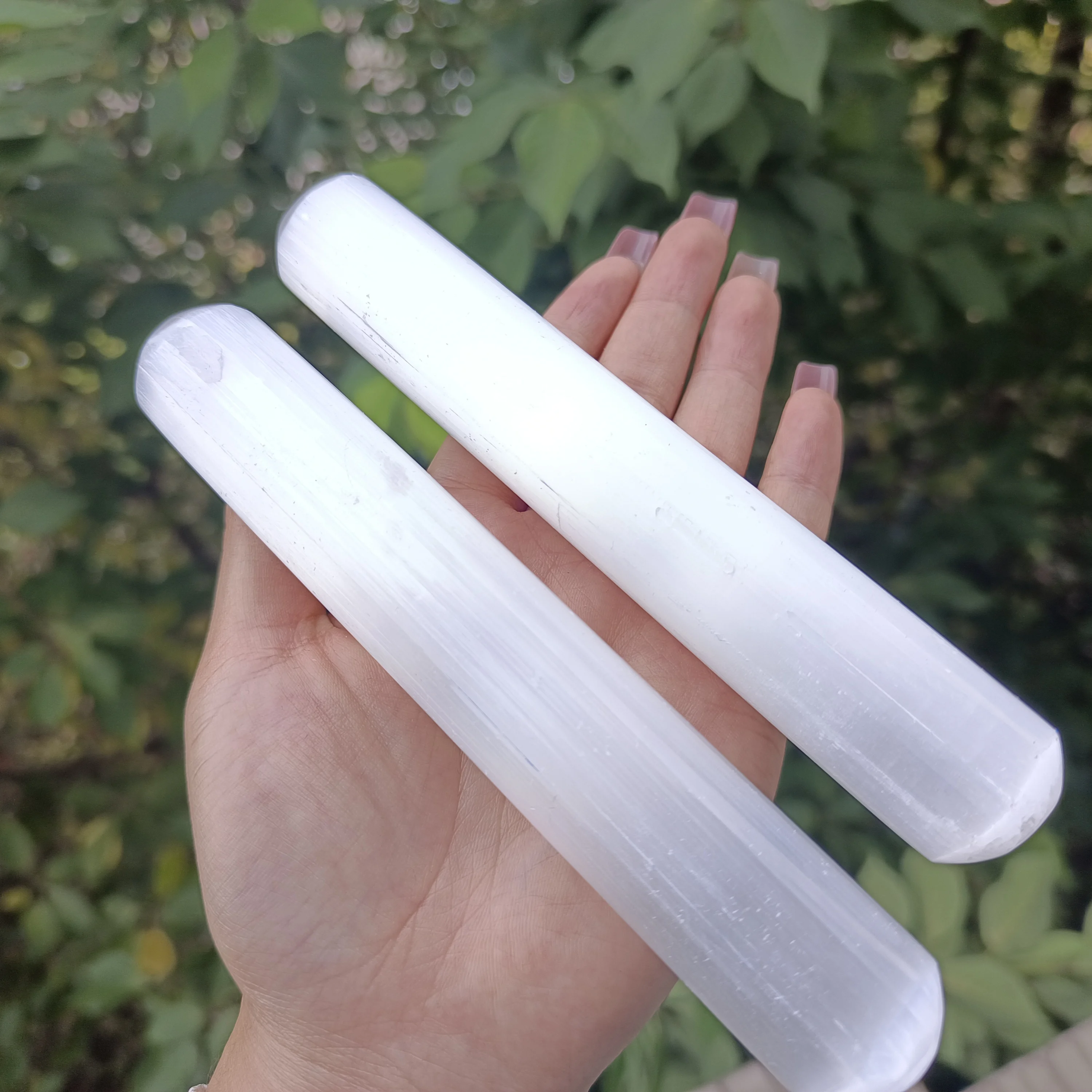 1pc Selenite Massage Wand, Premium Quality Polished Selenite Wand, Healing Crystals，Crystal gifts, crystal massage, holiday gift