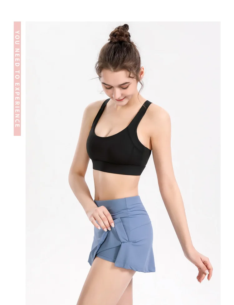 New Slim Yoga Shorts Short Skirts Ultra Short Mini Skirts Gym Exercise Running Fitness Tennis Anti-Light Sports Skirts