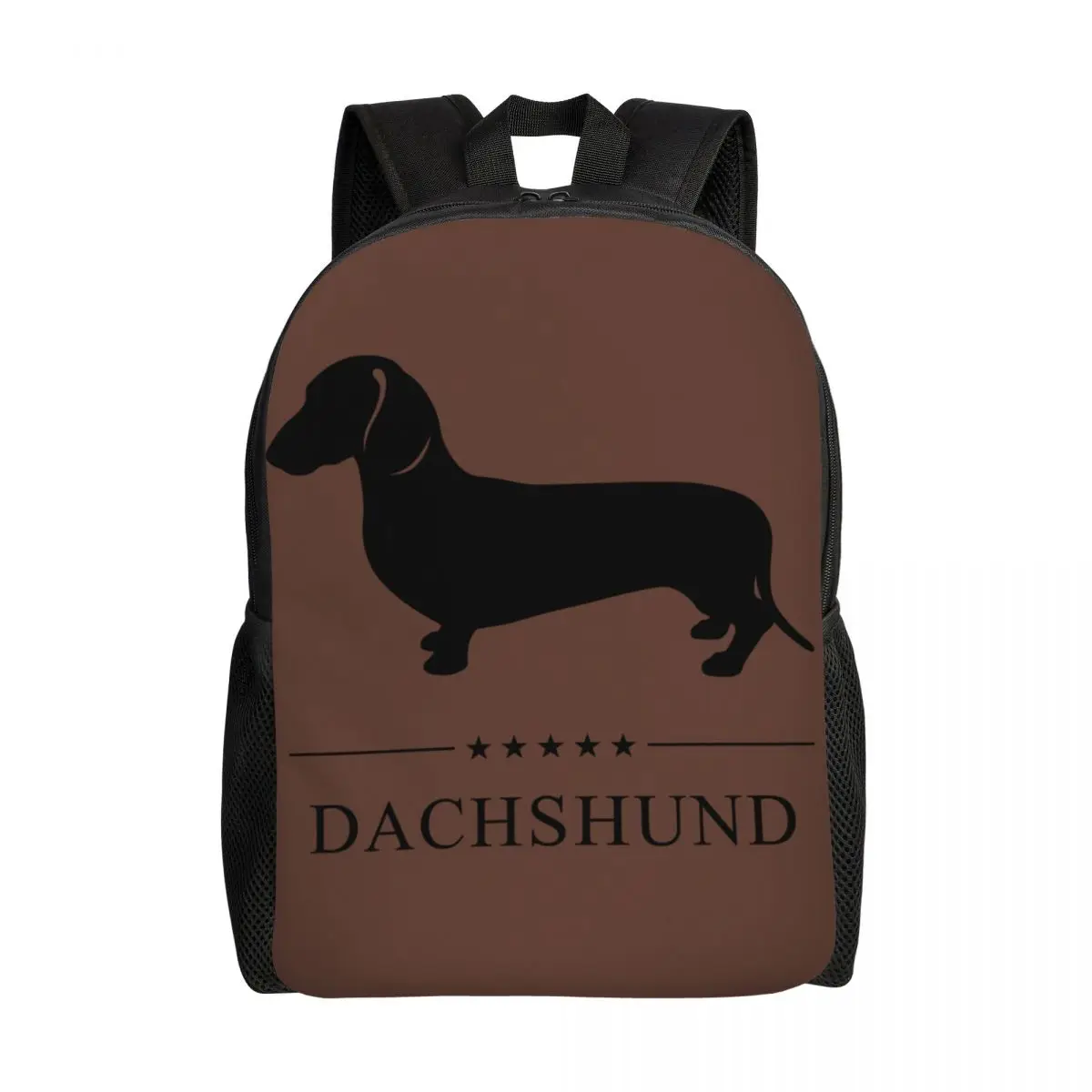 Custom Dachshund Backpacks for Women Men College School Student Bookbag Fits 15 Inch Laptop Sausage Badger Wiener Dog Bags