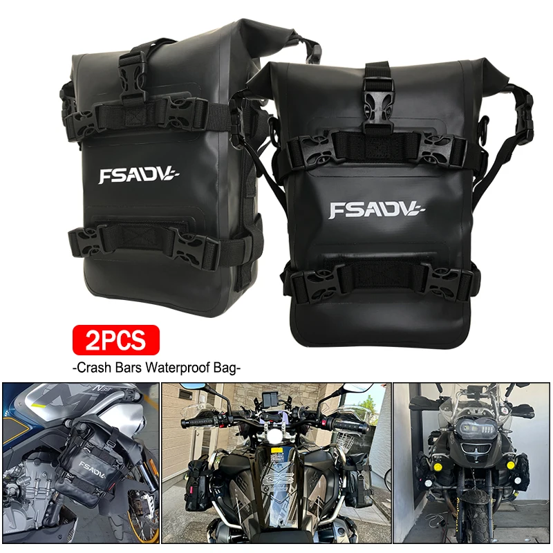 

1Pair Waterproof Bag Repair Tool Placement Bag For Suzuki DL650 V-Strom For BMW R1250GS R1200GS Motorcycle Frame Crash Bars Bag