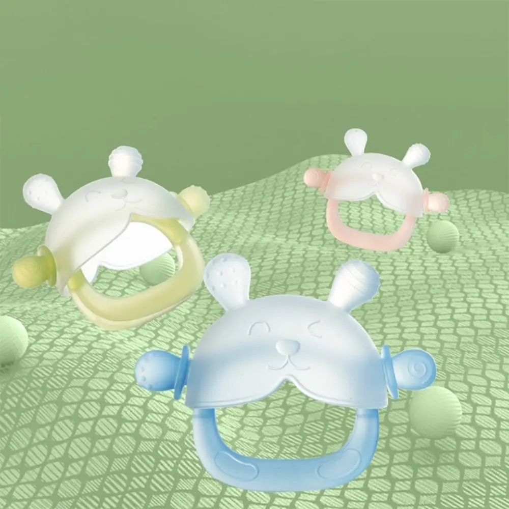 

Comfortable Silicone Teether Gloves Anti-Eating Washable Kids Teething Toys Rabbit Training Grip Baby Chew Toys Infant