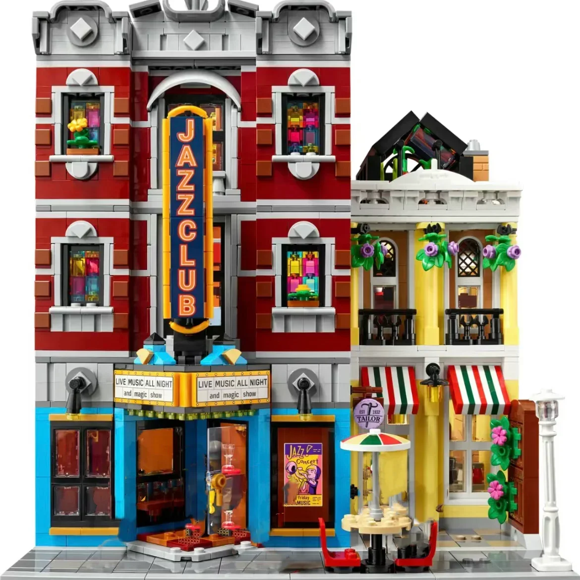 Creating Jazz Club Expert pizza shop MOC model modular house building blocks 10312 compatible 2899 children's toys gift