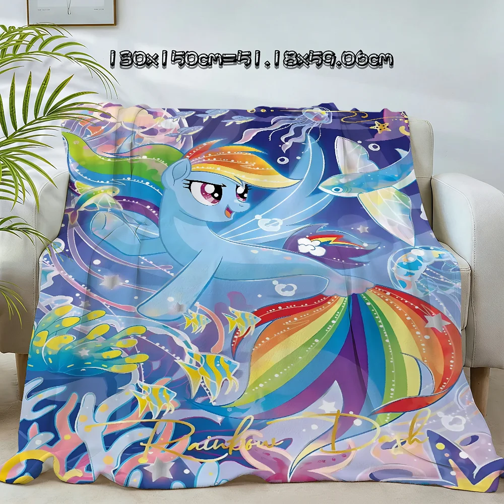Manta para las rodillas, manta de invierno de microfibra extragrande para bebé, ligera, de franela, para cama, sofá, decoración, ponis, anime