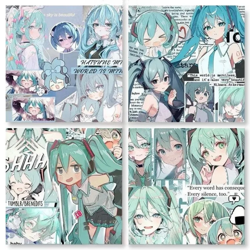 Japanese beautiful girl Hatsune Miku combination post-it note two-dimensional cute high-looking student note book guest bookgift