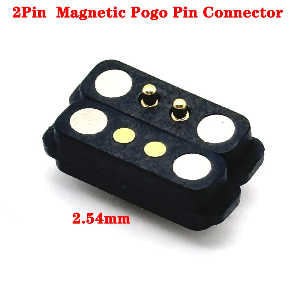 

1Pair 2Pin Magnetic Pogo Pin Connector 2 Pogopin Male Female 2.54 MM Spring Loaded DC Magnet Connector Power Socket