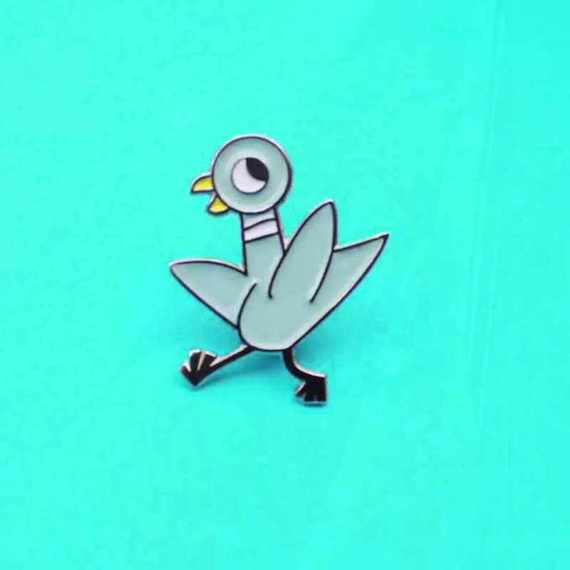 kids gift Bule Bird Chicken  Pin Enamel Pines Badges badge