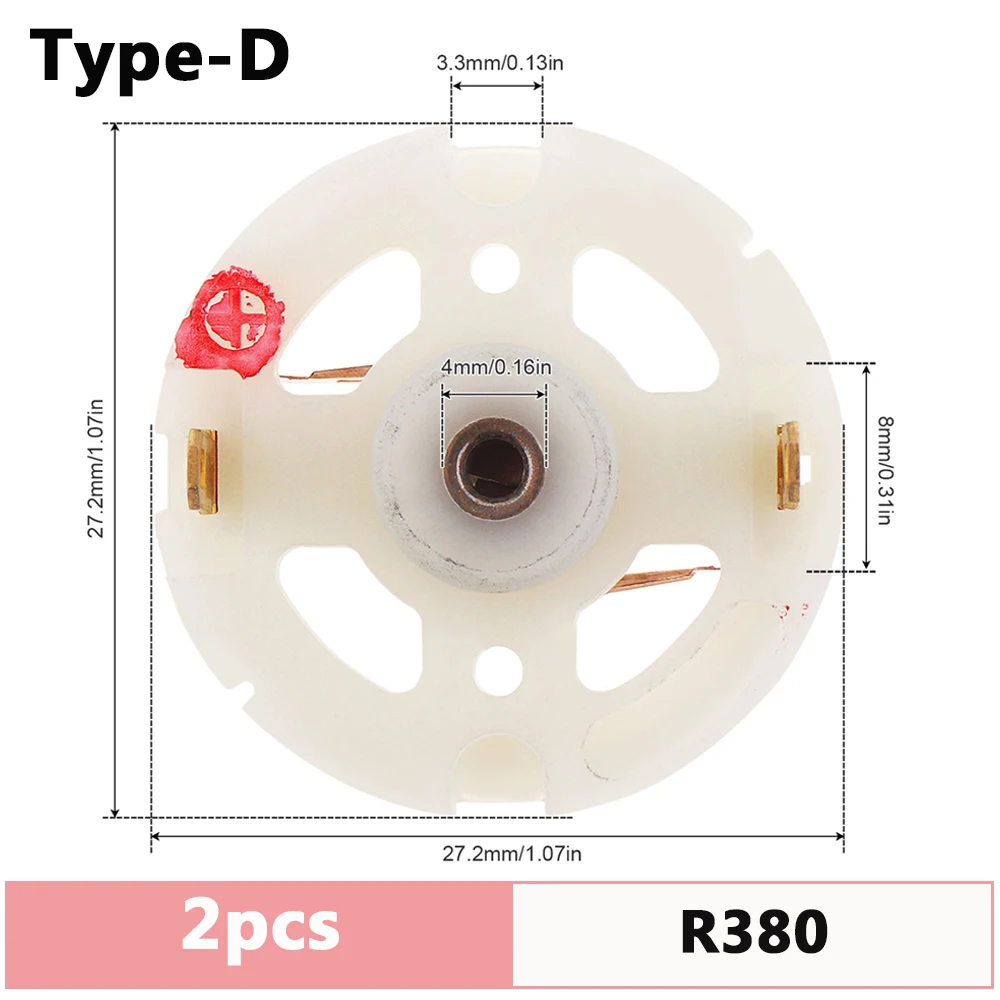 2 pezzi RS550 RS380 RS775 portaspazzole in carbone per motore DC per trapano elettrico/cacciavite elettrico con strumenti motore spazzola in rame