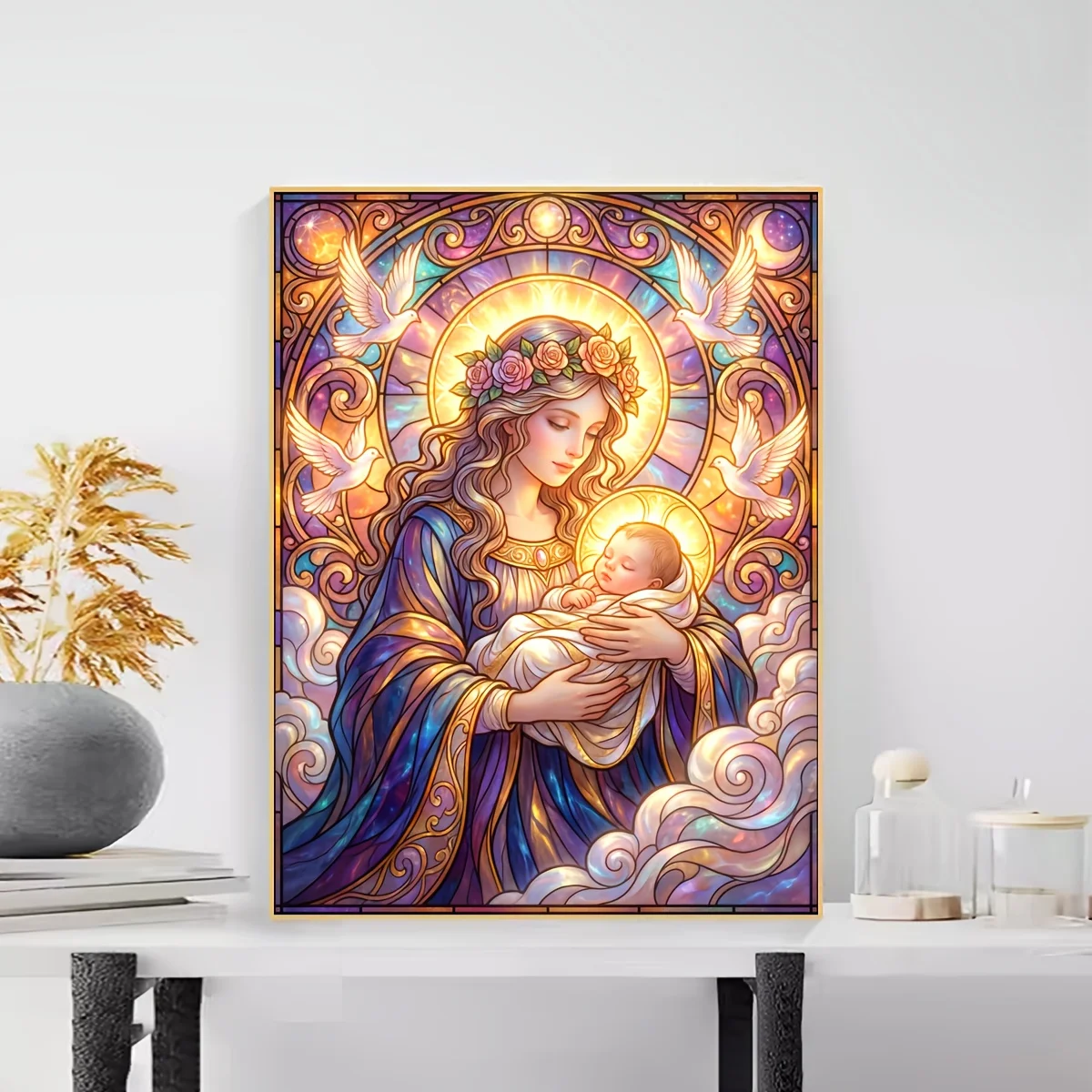 1000 PCS Puzzles for Adults Portrait of A Sacred Girl,Jigsaw Puzzles Educational Games Colorful Puzzles Gifts Home Decor