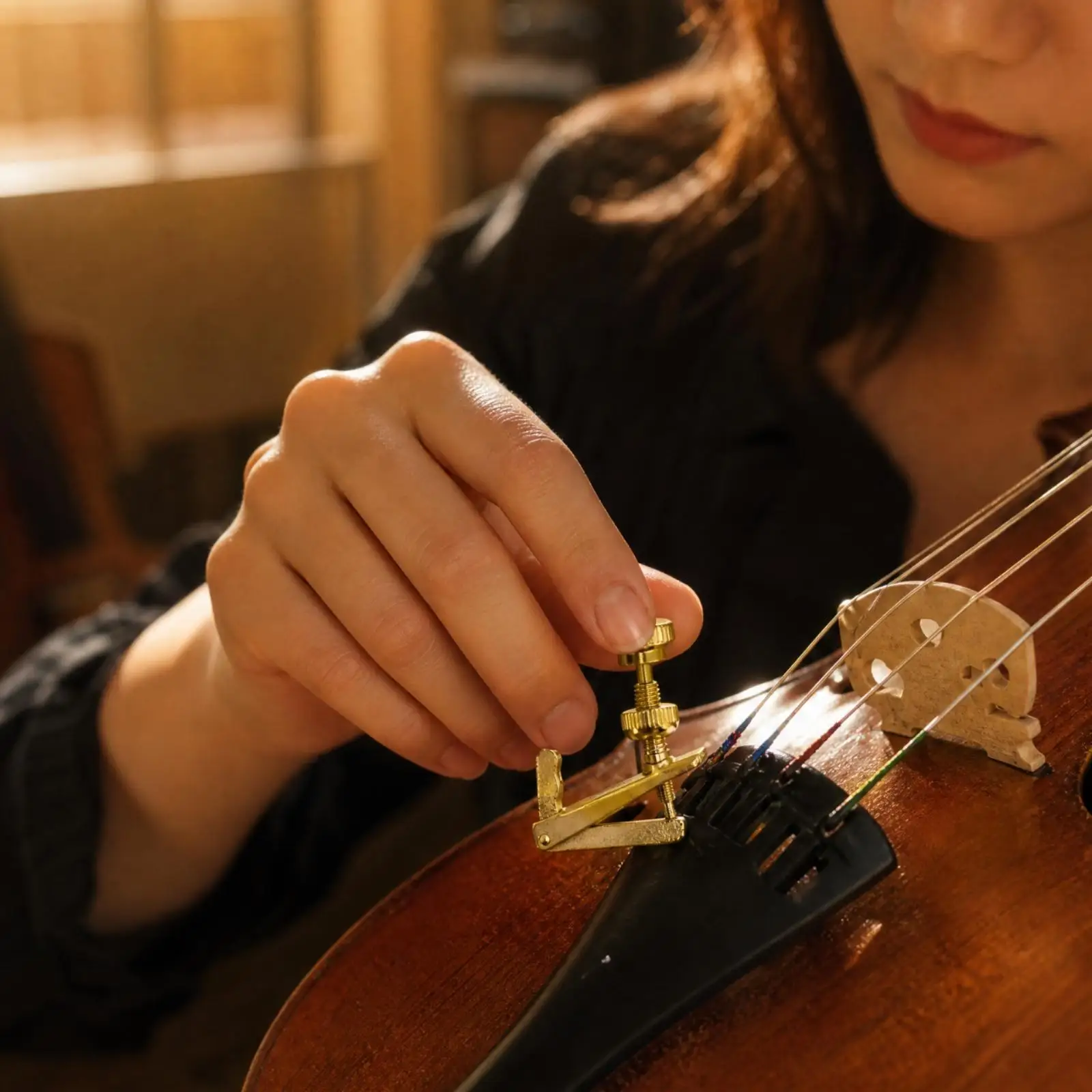Cello Fine Tuner Alloy Material Clamp Style Design for Secure Mounting and Smooth Pitch Adjustment on Cello
