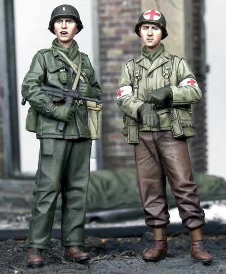 1/35 resina modello figura GK ,2 Figure, kit smontato e non verniciato