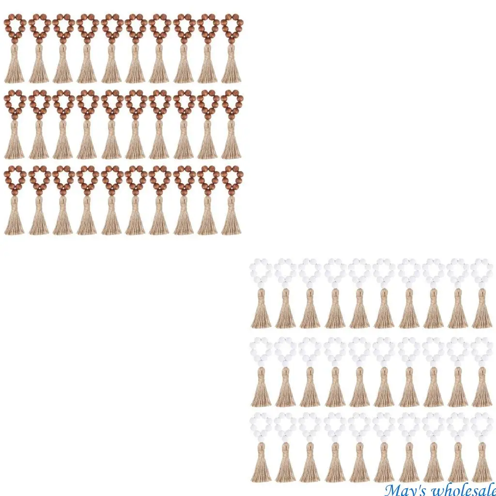 30Pcs Elastic Bead Napkin Rings Functional Bead Napkin Rings for Elegant Table in Homes and Event 448A