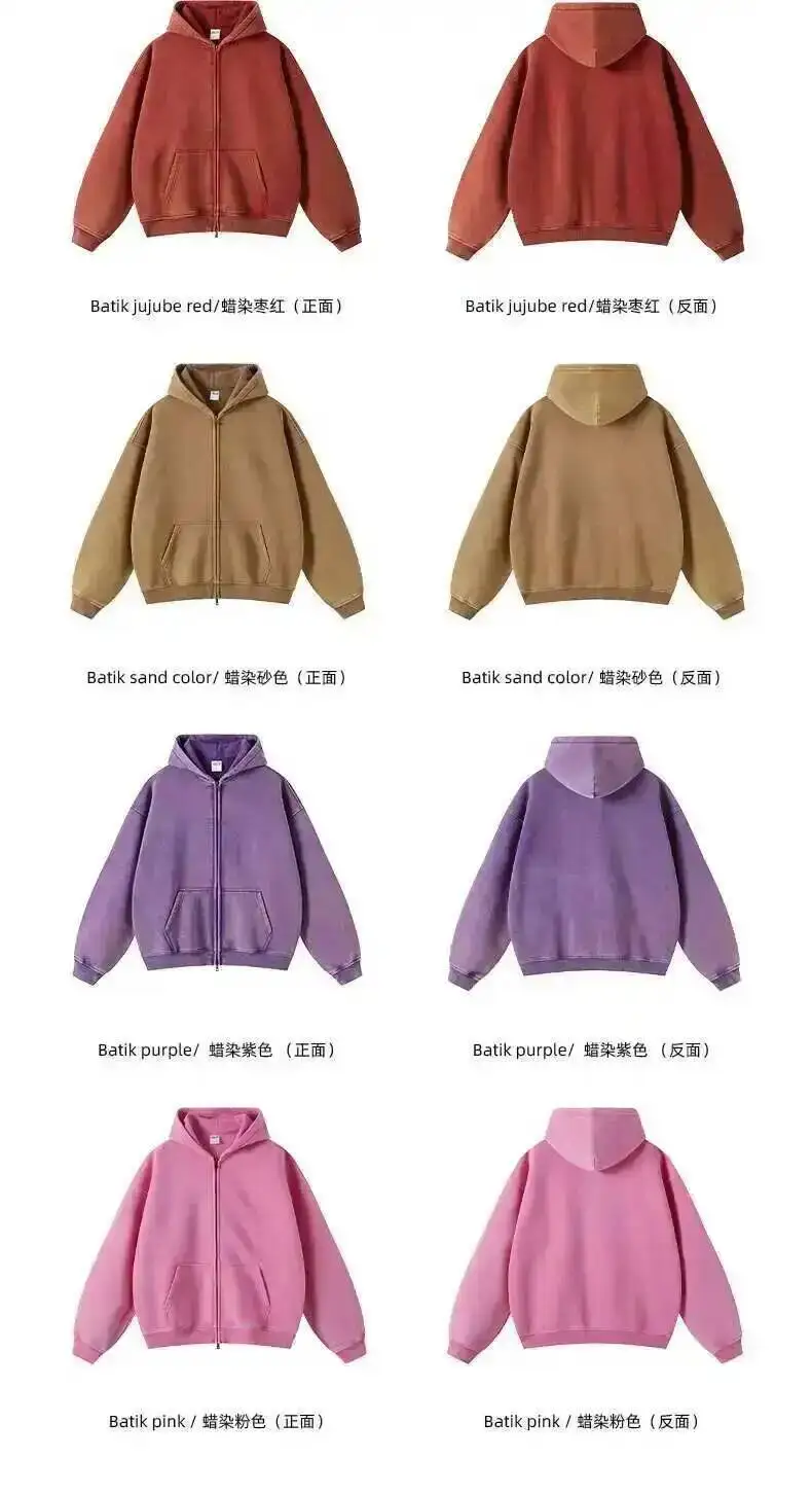 IEFB Men's Wear Wax Printing Vintage Male Hoodies Oversized Loose Zipper Water Washed Plush Sweatshirt Trendy New 9C9349 38 Scd5508cc712f4ac9a59ec680e54a212d5