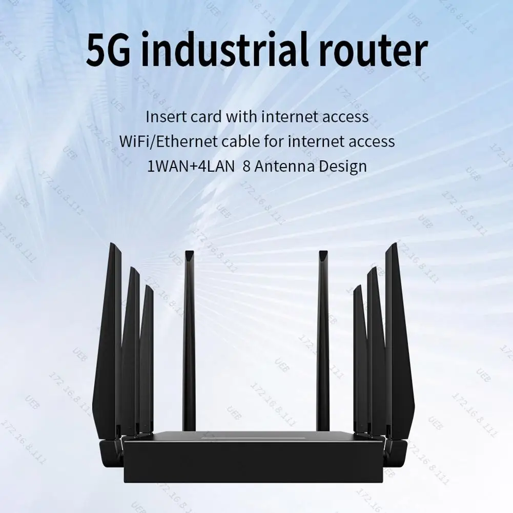 SIM 카드가 있는 고이득 안테나 와이파이 라우터, 5G CPE 와이파이 6 라우터, 솔트 지지대 32 사용자 모뎀 라우터, 기가비트 이더넷 라우터, 5dBi 