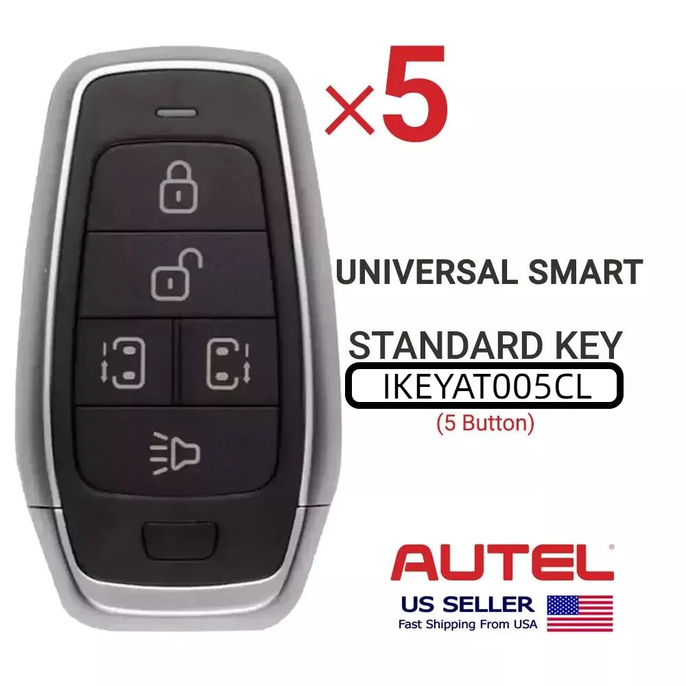 5X Autel iKey مفتاح ذكي عالمي قياسي 5 أزرار IKEYAT005CL