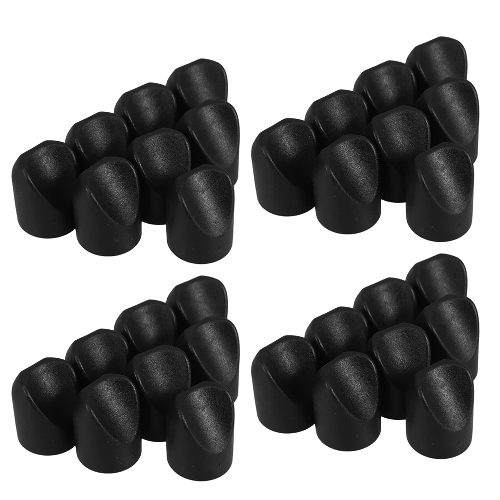 

48pcs Black Folding Chair Leg Stabilizers 7/8 Inch Inner Diameter Heavy Duty Nylon Replacement Caps Furniture Legs