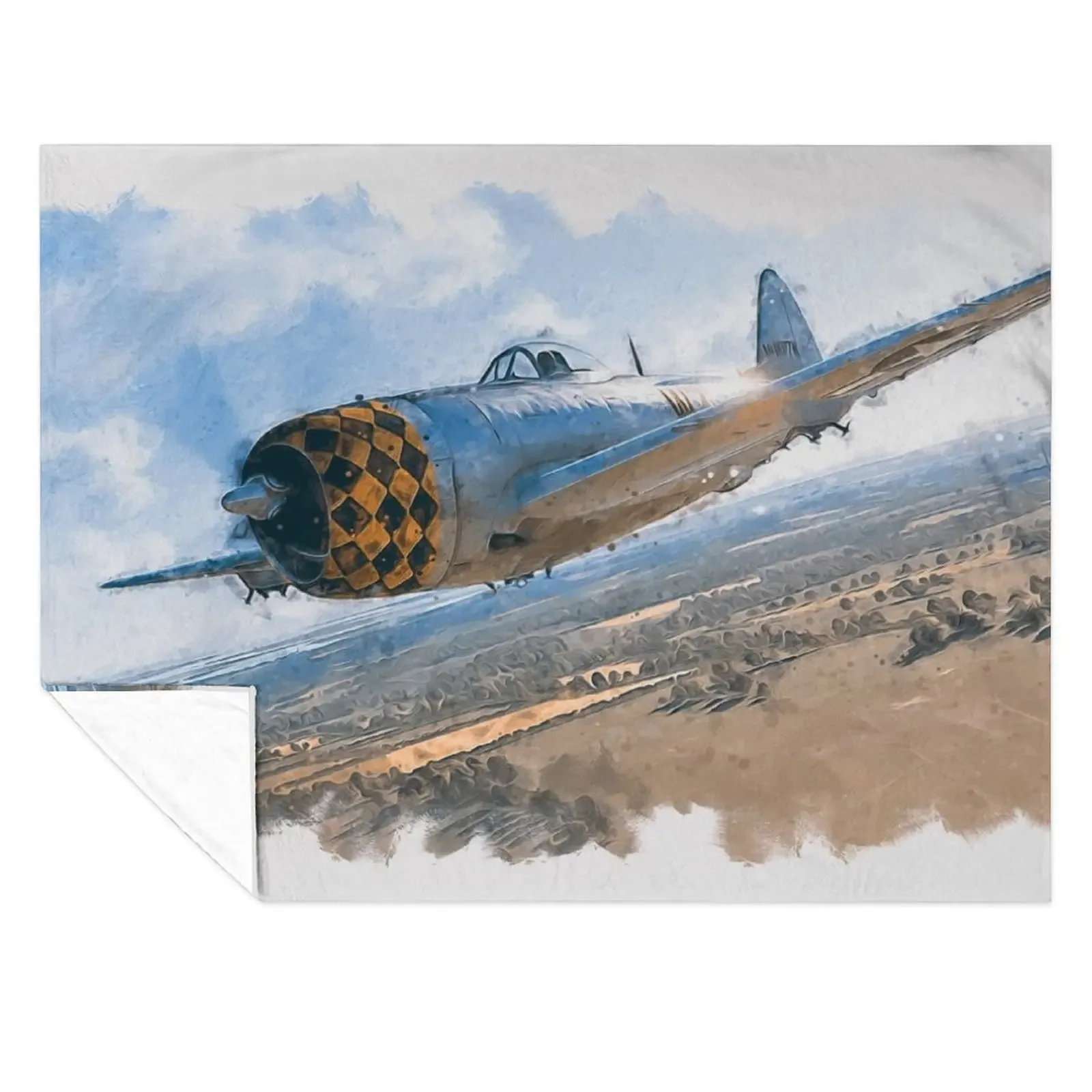 

P-47 Thunderbolt Throw Blanket Sleeping Bag blankets ands Loose Retros Blankets