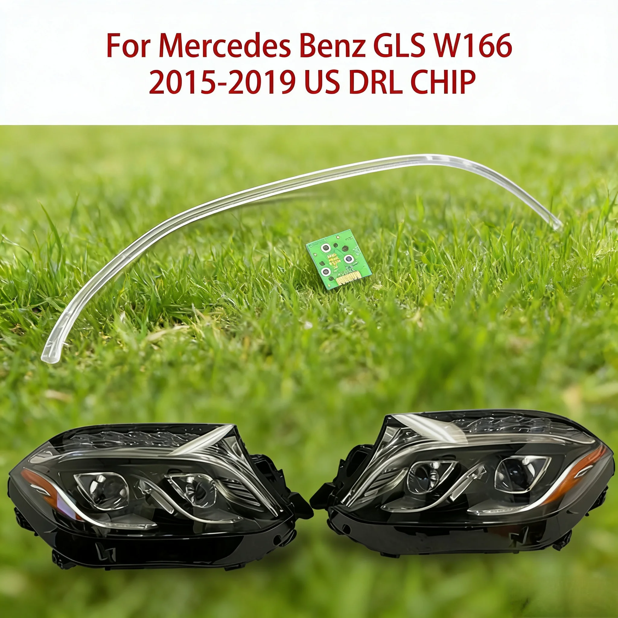 

Repair Part Ballast For Mercedes Benz GLS W166 LED Light Source Angel Eye White Light Car DRL CHIP Conduit Strip 2015-2019 US