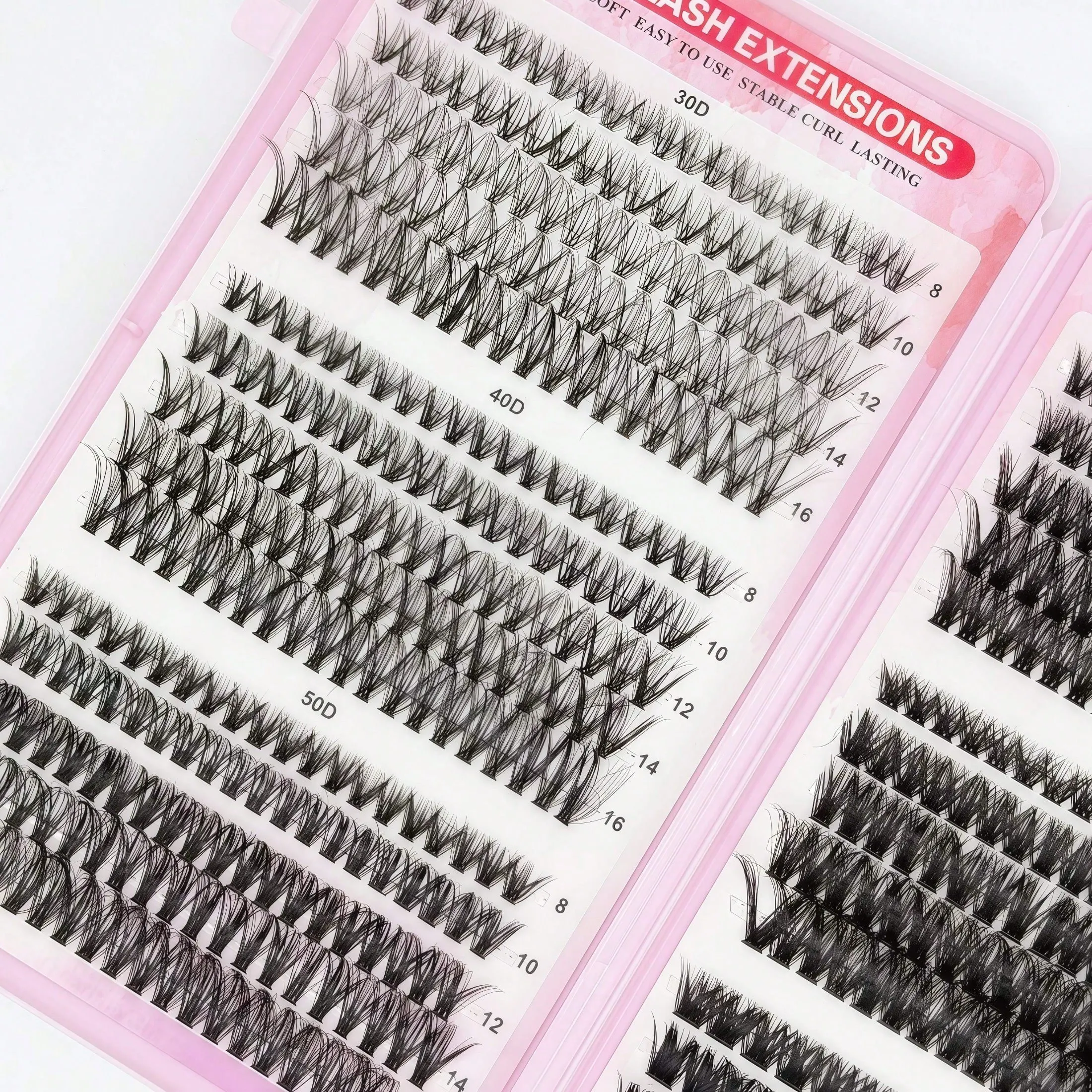 D Volume High Density False Eyelash Set for Beginners,Thick Curled Lashes 30D-100D,Long-Lasting  Styles for Various Makeup Looks