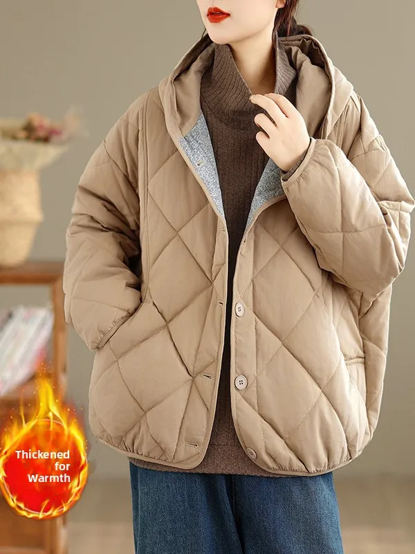 

Faionable стеганая хлопковая куртка женская зимняя новая свободная повседневная теплая хлопковая одежда маленькое хлопковое пальто