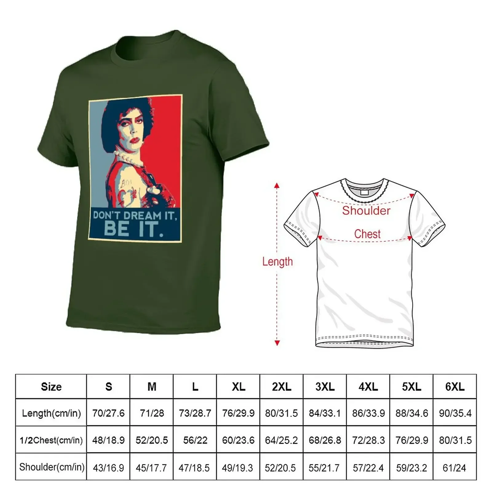 Não sonhe, seja camiseta masculina de figuras de anime, roupas bonitas, casual, elegante, moda coreana