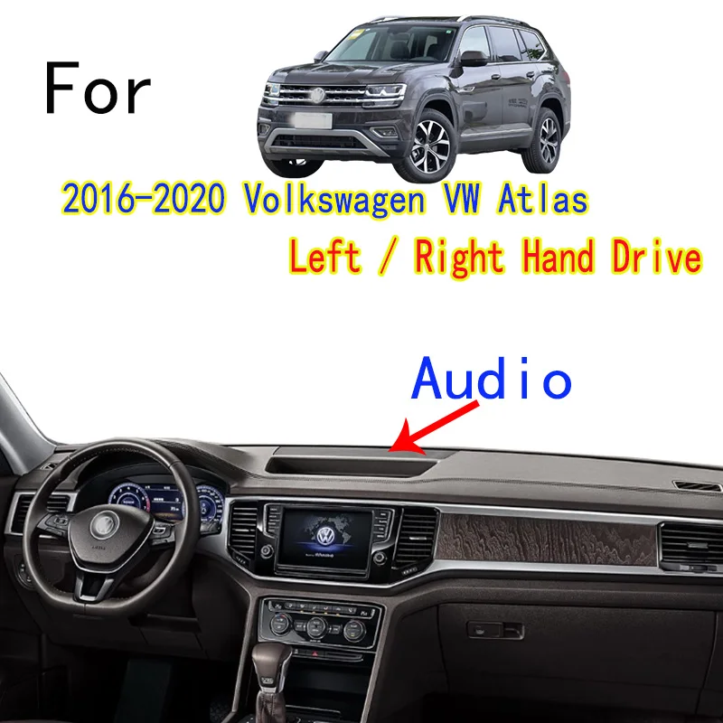 

Для Volkswagen VW Atlas Cross Dashmat 2016-2020 коврик для приборной панели, крышка приборной панели, изоляционная солнцезащитная защитная накладка