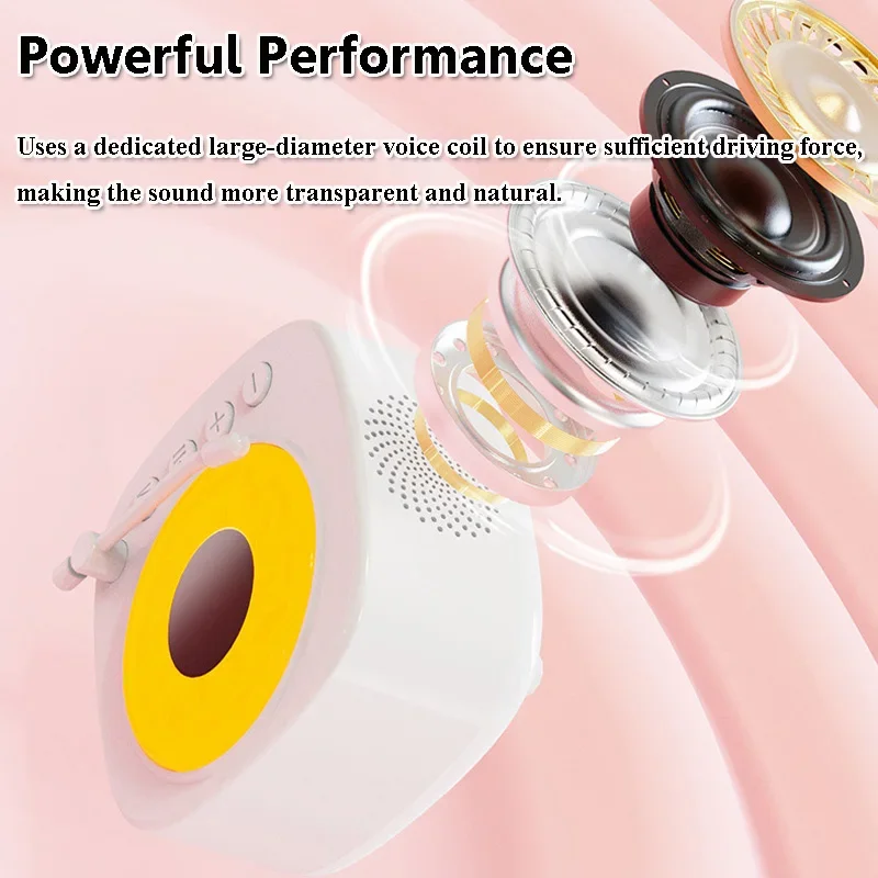 Bluetooth-динамик с RGB-подсветкой, винтажный проигрыватель, Hi-Fi звук, музыкальная коробка, рекордер, TF USB AUX, аудиоотверждение, мини-ретро, виниловый плеер