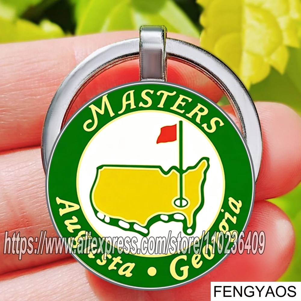 Golf Ball Keychains White Flower Golf Keychain Sports Key Ring Gift for Father and Grandfather