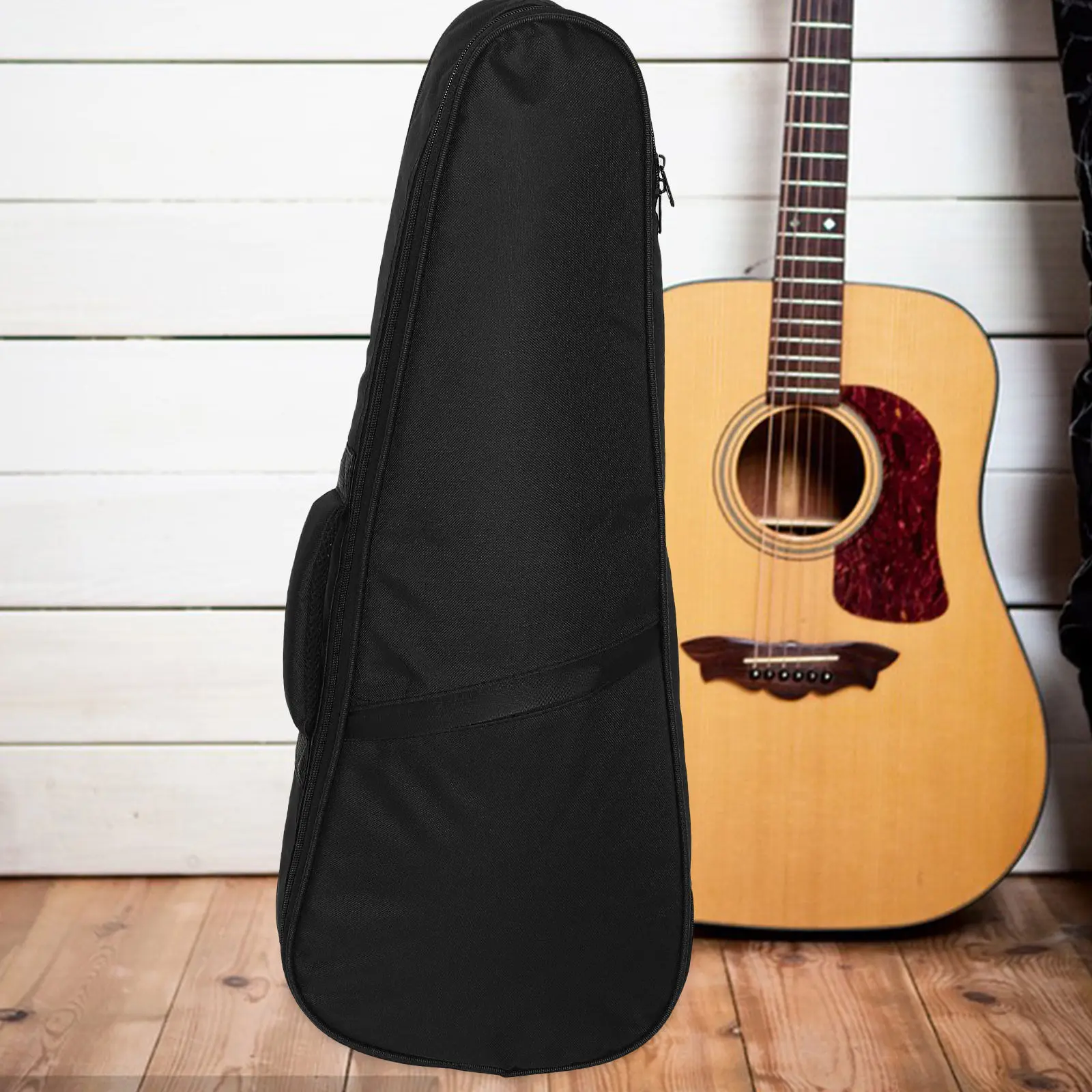 26 Inch Ukulele Backpack Heavy Duty Waterproof Oxford Cloth Gig Bag Padded Interior Dual Shoulder Straps Large Sheet Music