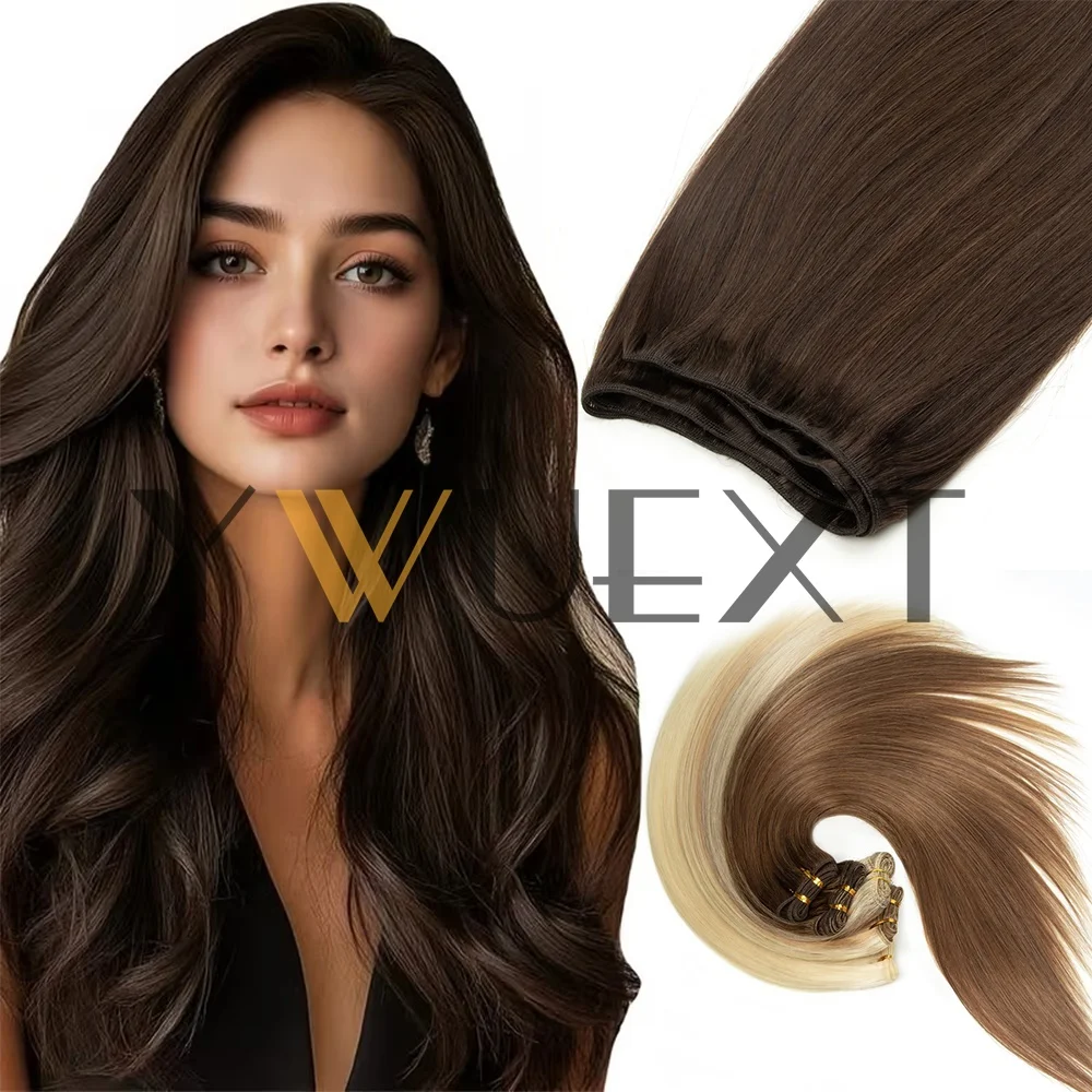 Straight Human Hair 50g Weaves Remy Human Hair Bundles Sew In Weft Extensions 12