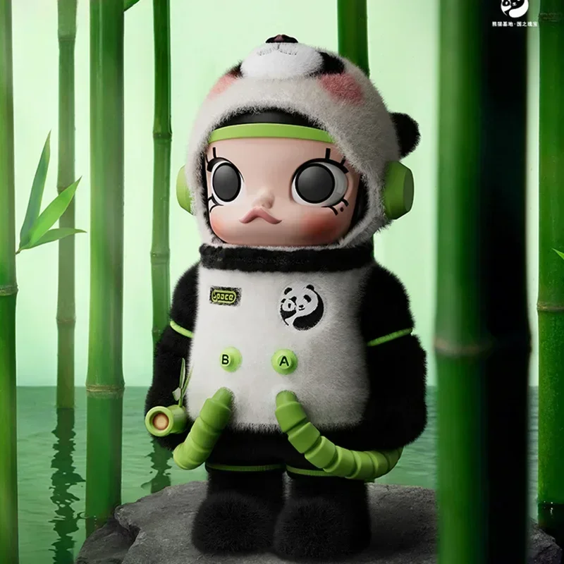 New Authentic Mega Space Kawaii Panda Molly 400% Figurine Fashion Tide Cute Anime Doll Room Decor Toy Adult Kids Gift