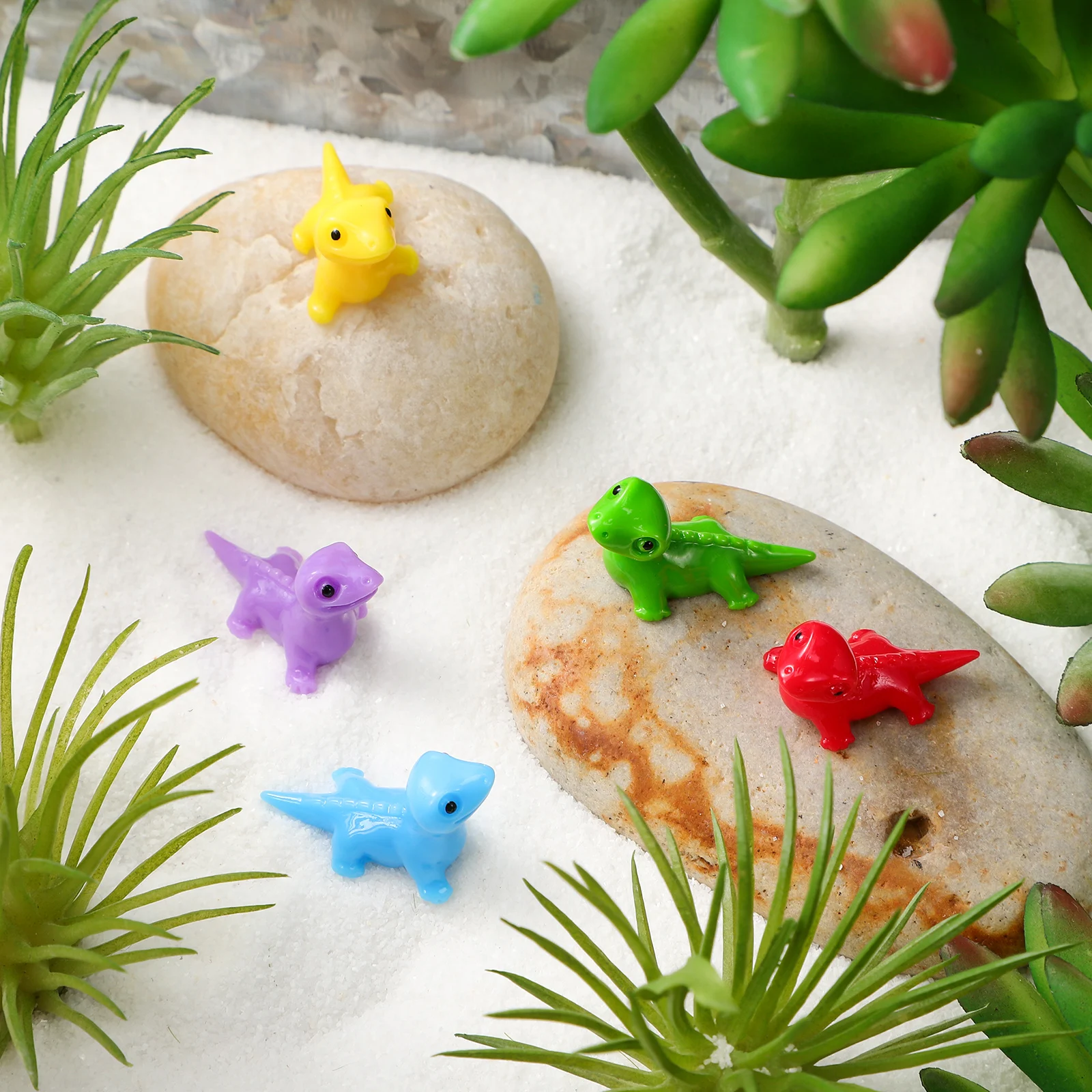 

Little Resin Lizard Mini Dinosaur Figures Decoration Reptile Statue Action Decorations Micro Landscape Animal Ornaments