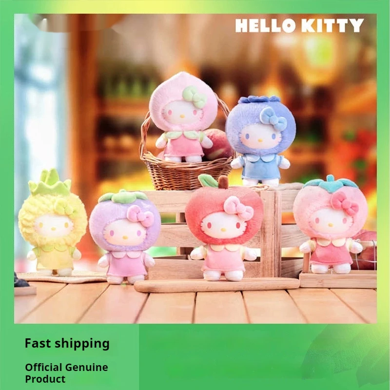 

Sanrio Family Hellokitty Fruity Paradise Plush Blind Box Trend Vinyl Doll Backpack Decorated With Children'S Toys Birthday Gift